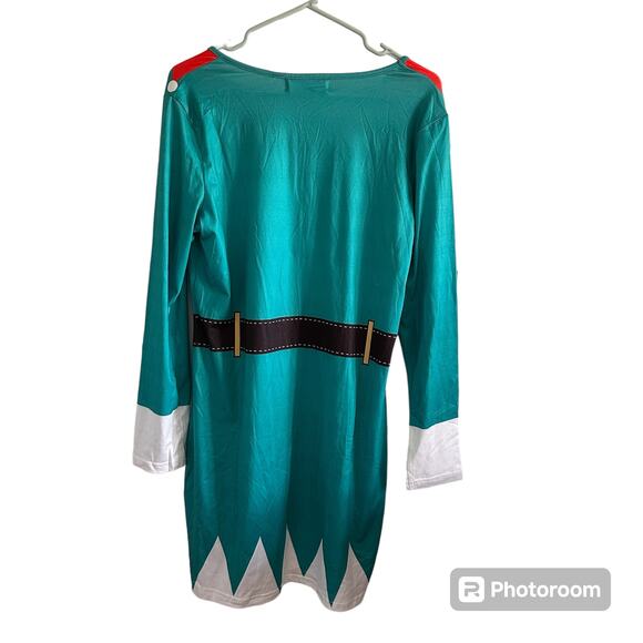 For Girls & Perfect Life Elf Costume Womens Large Green Tunic Dress Christmas - Picture 2 of 11